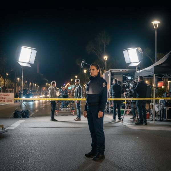 agent de sécurité plateau de cinéma